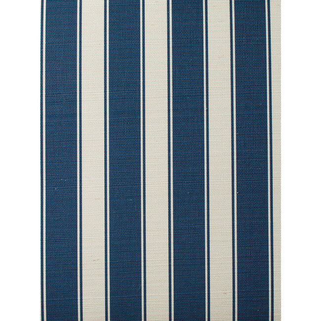 Ojai Stripe Grasscloth Wallpaper, Cadet Blue