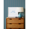 Ojai Stripe Grasscloth Wallpaper, Cadet Blue - Wallpaper - 2