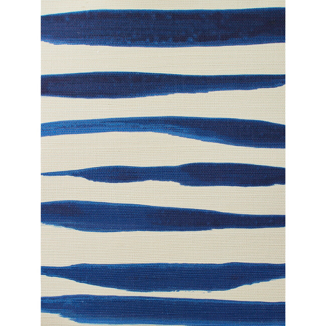 Watercolor Weave Large Glasscloth Wallpaper, Blue