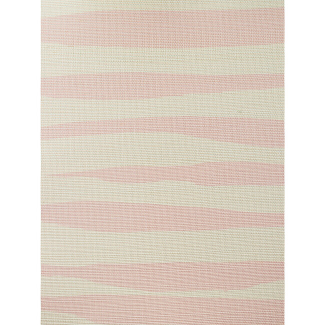 Watercolor Weave Large Grasscloth Wallpaper, Ballet Pink