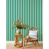 Ojai Stripe Grasscloth Wallpaper, Green - Wallpaper - 2