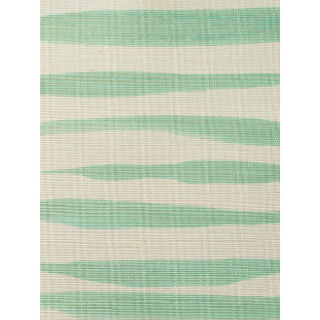 Watercolor Weave Large Grasscloth Wallpaper, Green