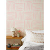 Watercolor Weave Large Grasscloth Wallpaper, Ballet Pink - Wallpaper - 2