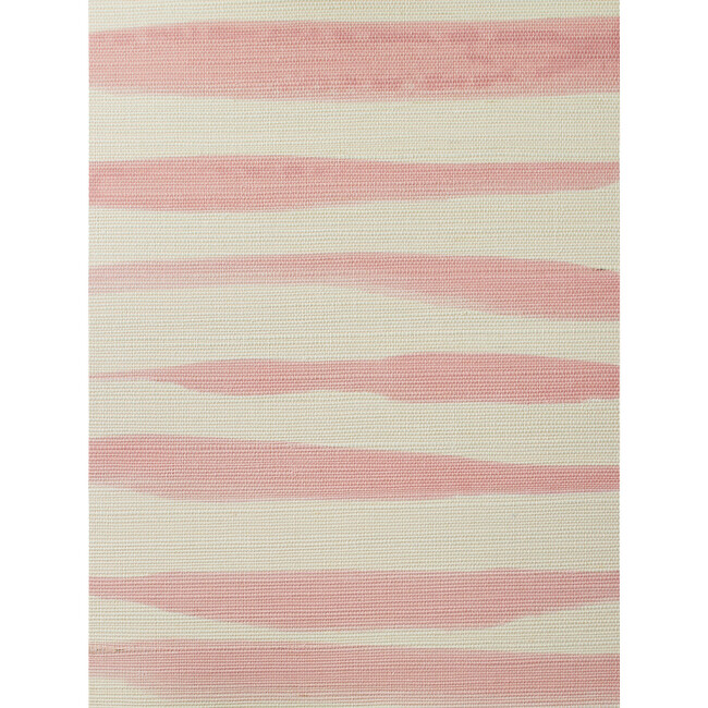Watercolor Weave Large Grasscloth Wallpaper, Dusty Pink