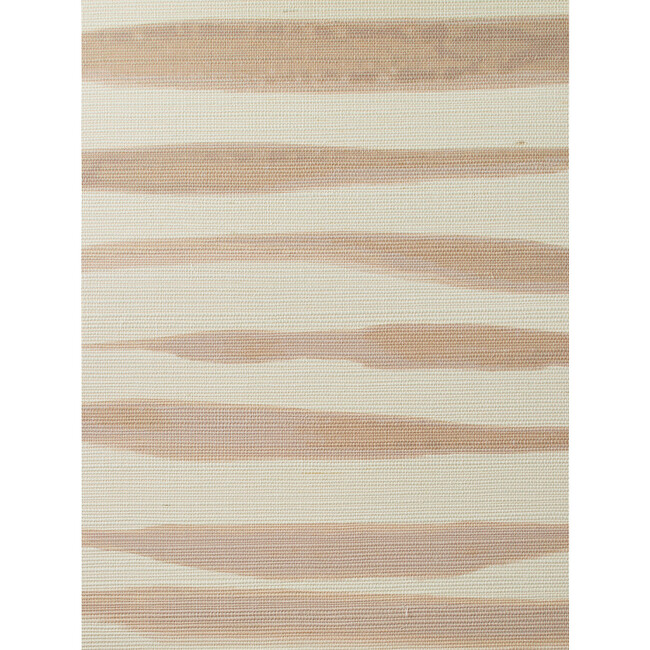 Watercolor Weave Large Grasscloth Wallpaper, Taupe