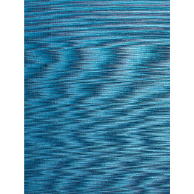 Solid Grasscloth Wallpaper, Cadet Blue