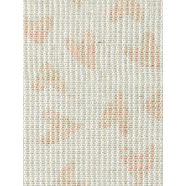 Scattered Hearts Grasscloth Wallpaper, Pink/White - Wallpaper - 3