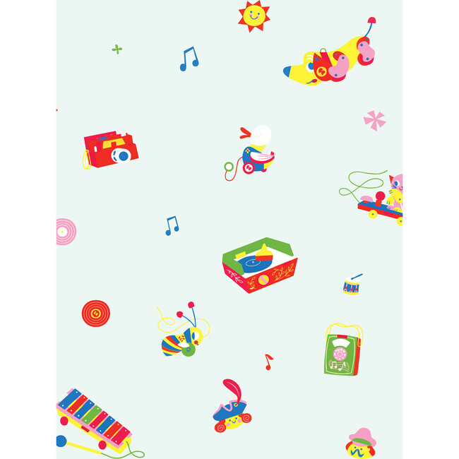 Fisher Price Toy Toss Spaced Removable Wallpaper, Sky - Wallpaper - 1 - zoom