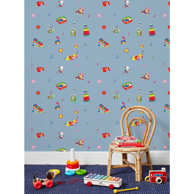 Fisher Price Toy Toss Spaced Removable Wallpaper, Blue - Wallpaper - 2