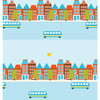 Fisher Price Bus Route Traditional Wallpaper, Blue - Wallpaper - 1 - thumbnail