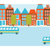 Fisher Price Bus Route Traditional Wallpaper, Blue - Wallpaper - 3
