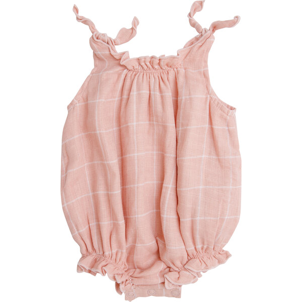 Off The Grid Smocked Bubble, Petal Pink - Angel Dear Bloomers | Maisonette