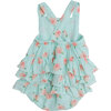 Petite Rose Muslin Ruffle Sunsuit, Blue - Rompers - 2