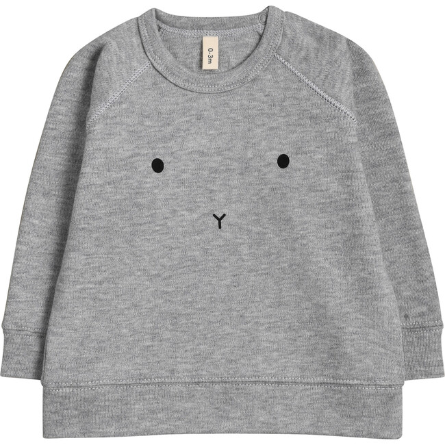 Grey Melange Bunny Baby Sweatshirt - Sweatshirts - 1