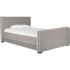 Dorma High Headboard Trundle Bed, Smoke Linen & Walnut Frame - Beds - 2