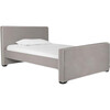 Dorma High Headboard Bed, Smoke Linen & Walnut Frame - Beds - 2 - thumbnail