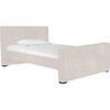 Dorma High Headboard Bed, Oatmeal Wool & Walnut Frame - Beds - 2