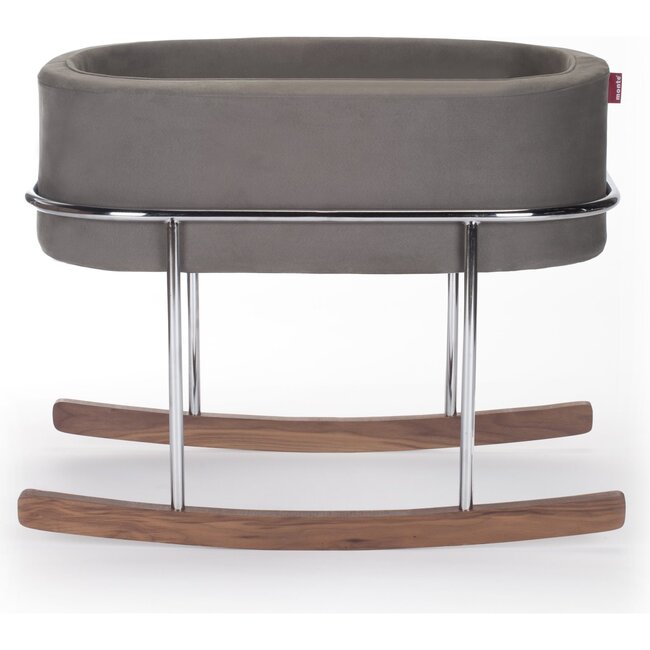Rockwell Bassinet, Chrome-Walnut Frame - Bassinets - 1