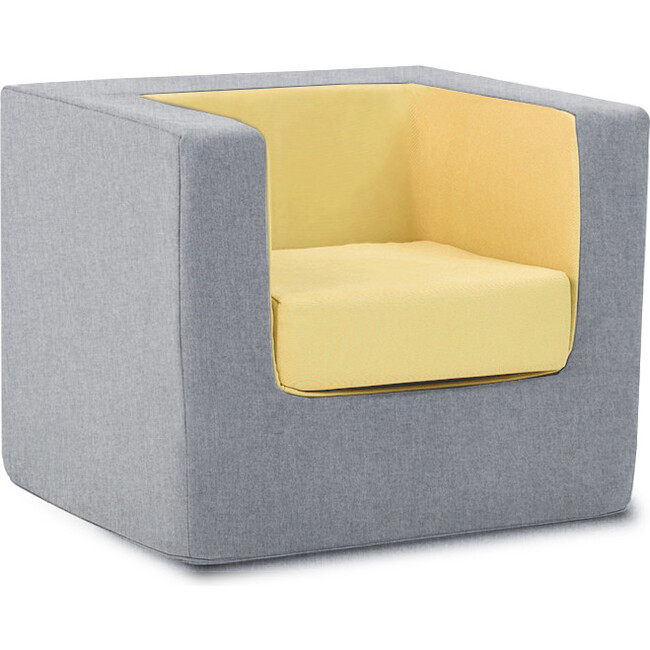 Cubino Kids Chair, Yellow - Kids Seating - 1