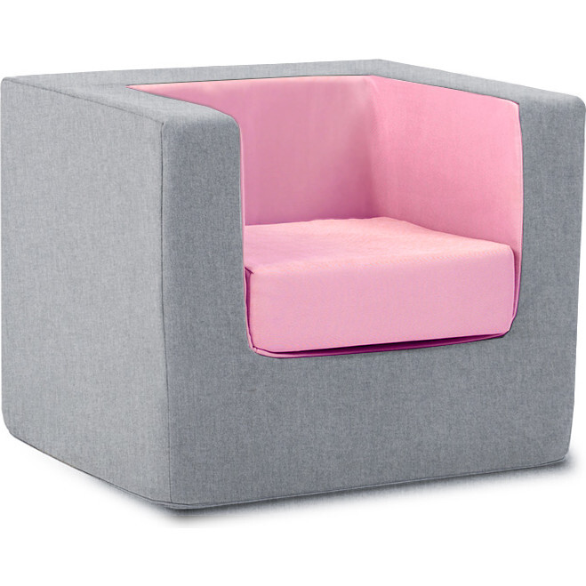 Cubino Kids Chair, Pink Monte Nursery Chairs Ottomans Maisonette
