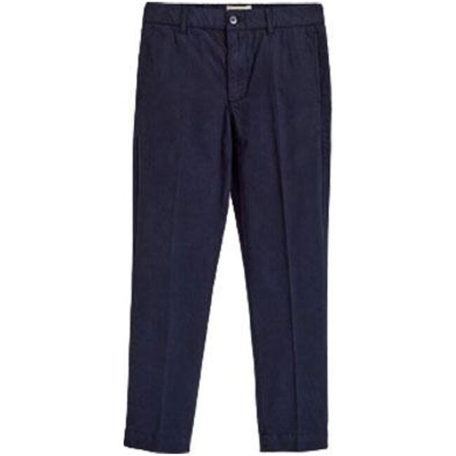 Chino Isac Trousers, Navy - Pants - 1