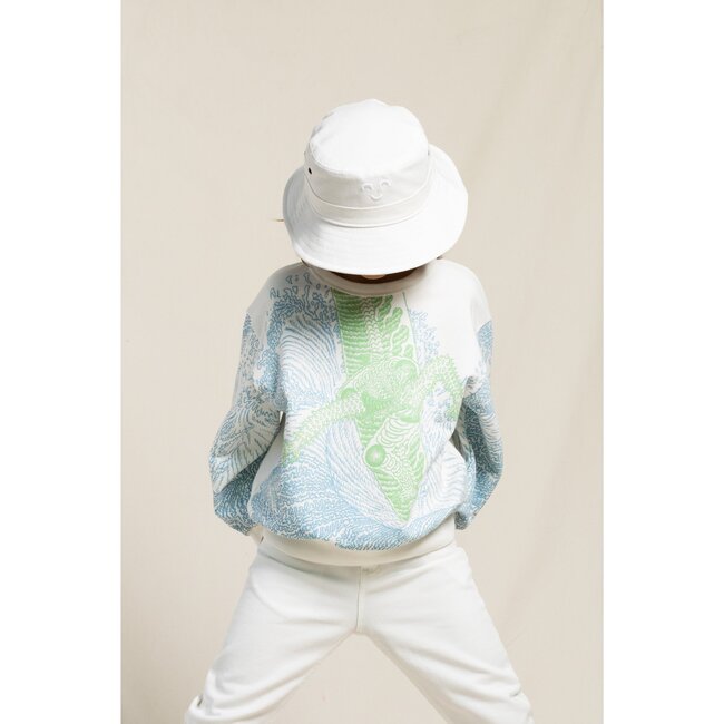 Wind Off White Surfer Sweatshirt, Ecru - Sweatshirts - 2