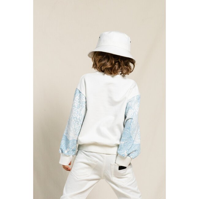 Wind Off White Surfer Sweatshirt, Ecru - Sweatshirts - 3