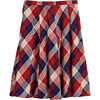 Ines Plaid Skirt, Red - Dresses - 3