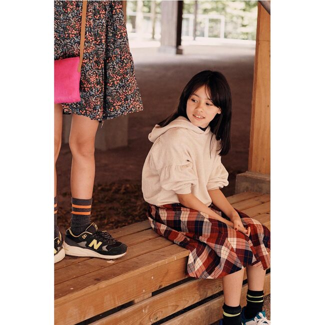 Ines Plaid Skirt, Red - Dresses - 6