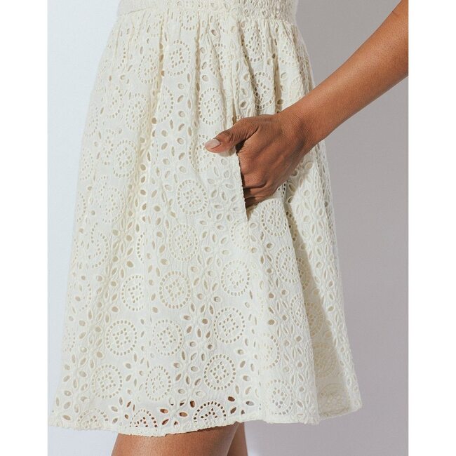 Women's Lucca Mini Dress, Cream - Dresses - 4