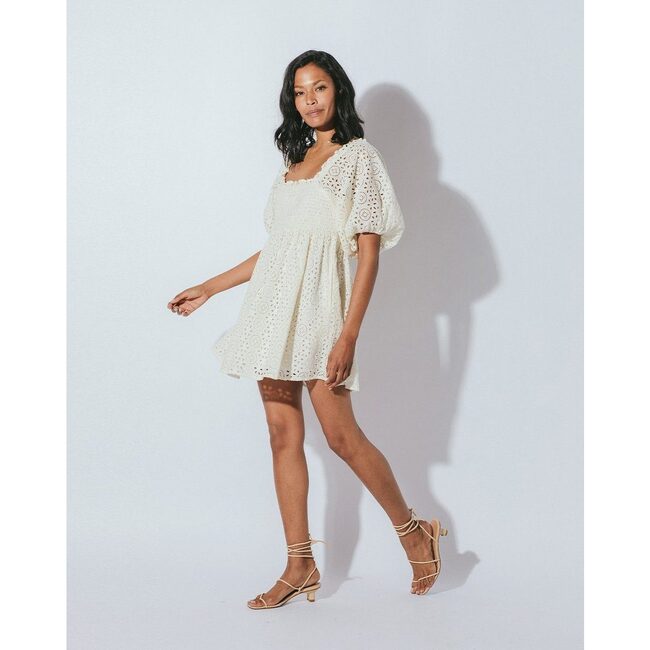 Women's Lucca Mini Dress, Cream - Dresses - 5