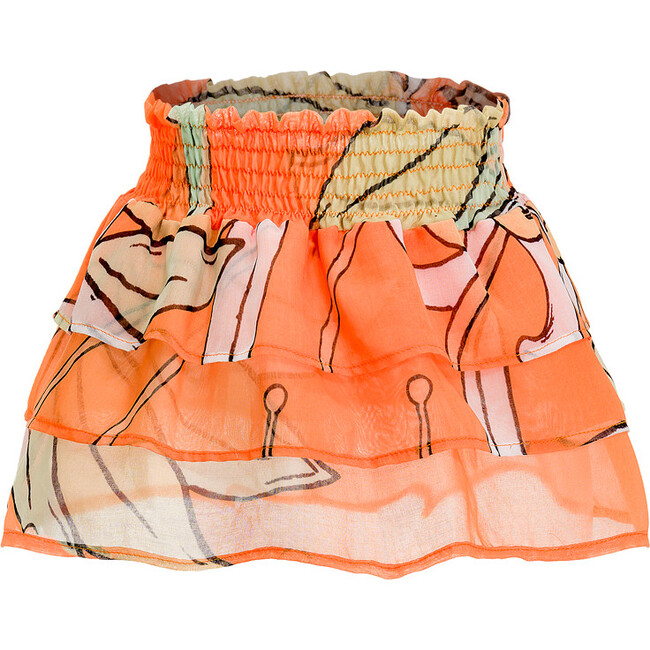 Lulu Skirt, Le Fleurs Mint & Orange