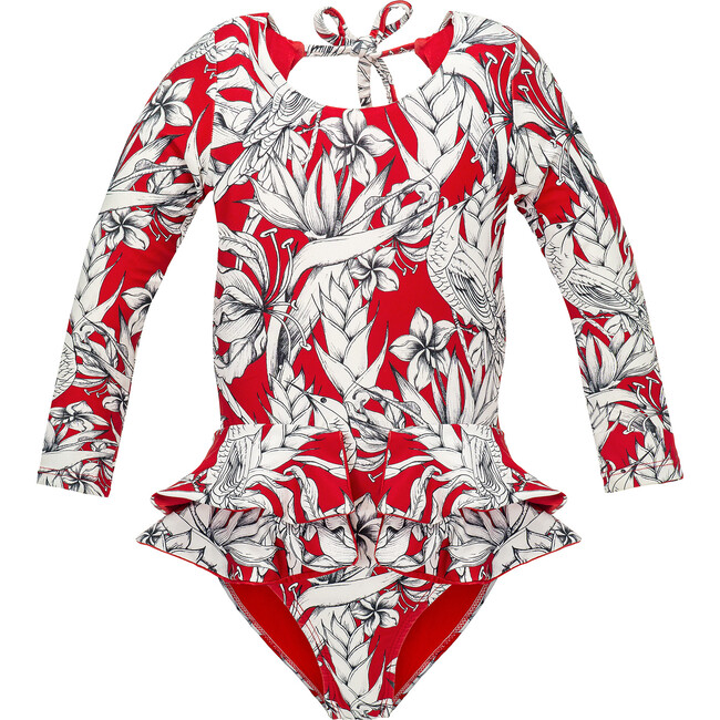 Pauli One Piece, White Bird Red - One Pieces - 1