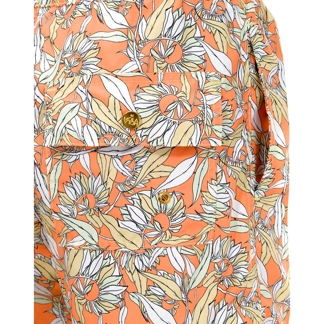 Swim Trunks, Le Fleurs Mint & Orange - Swim Trunks - 3