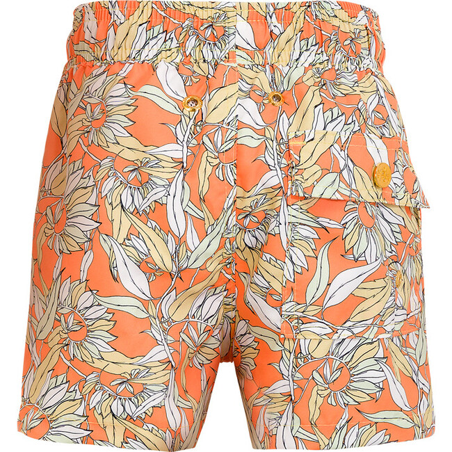 Swim Trunks, Le Fleurs Mint & Orange - Swim Trunks - 4