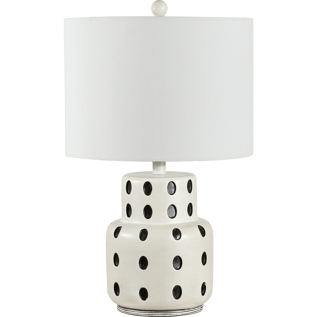 Kencia Table Lamp, Black Polka-Dot