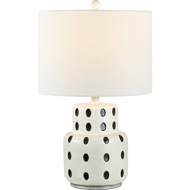 Kencia Table Lamp, Black Polka-Dot - Lighting - 5