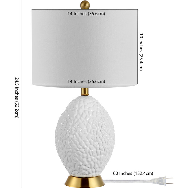 Kimli Table Lamp, White - Lighting - 4