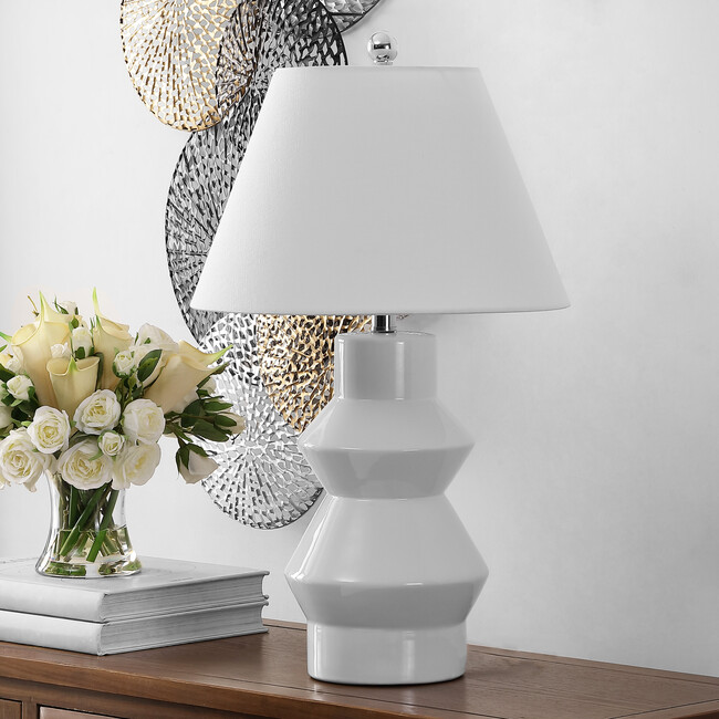 Larcia Table Lamp, White - Lighting - 2