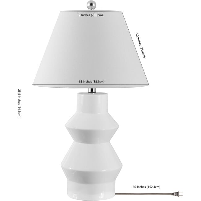 Larcia Table Lamp, White - Lighting - 4