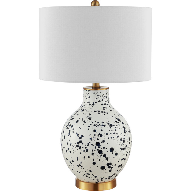 Krew Glass Table Lamp, White/Blue - Lighting - 1
