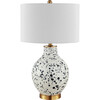 Krew Glass Table Lamp, White/Blue - Lighting - 1 - thumbnail