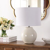 Zaid Resin Table Lamp, Cream - Lighting - 2