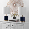 Set of 2 Jayce Glass Table Lamps, Navy - Lighting - 2