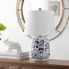 Greyon Ceramic Table Lamp, White/Blue - Lighting - 2