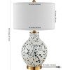 Krew Glass Table Lamp, White/Blue - Lighting - 4