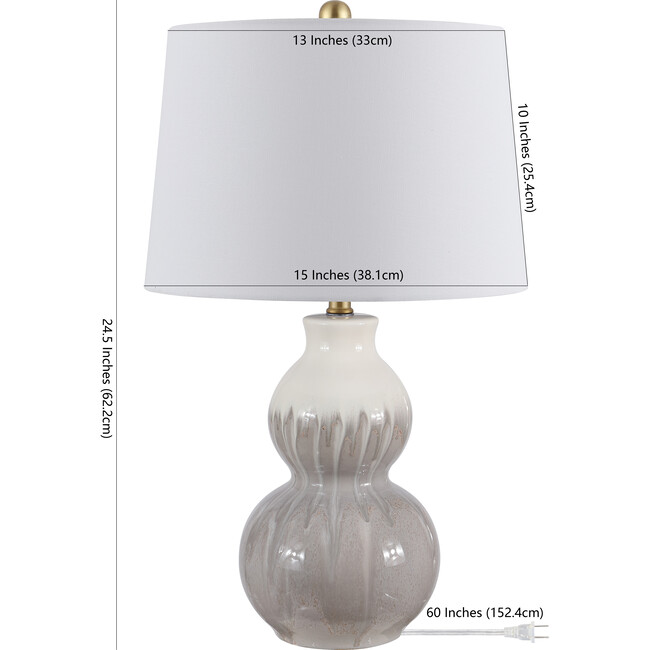 Kenzo Ceramic Table Lamp, Grey - Lighting - 4