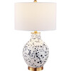 Krew Glass Table Lamp, White/Blue - Lighting - 5