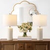 Set of 2 Artef Ceramic Table Lamps, Cream - Lighting - 3