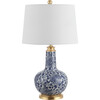Leia Ceramic Table Lamp, Blue/White - Lighting - 1 - thumbnail